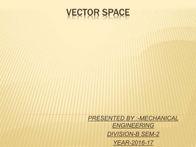 Vector space