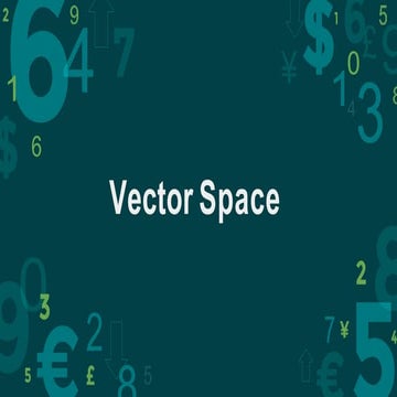 Vectorspace in 2,3and n space
