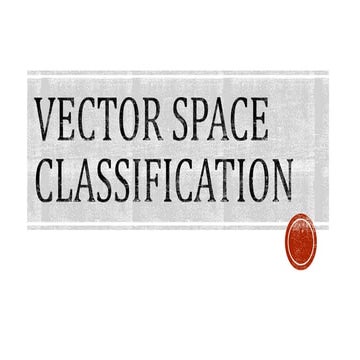 Vector space classification