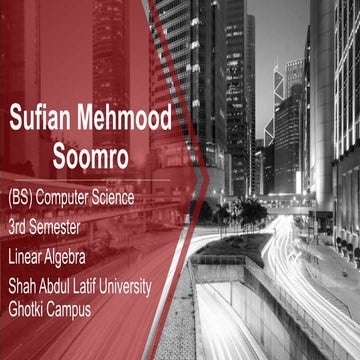 Vector Space & Sub Space Presentation