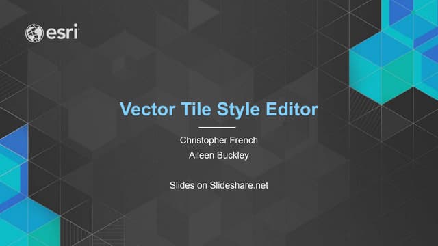 Vector tile style editor workshop