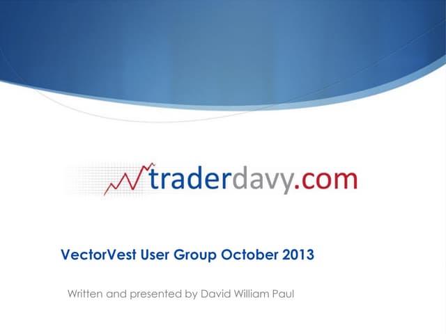 Vector Vest October User Group