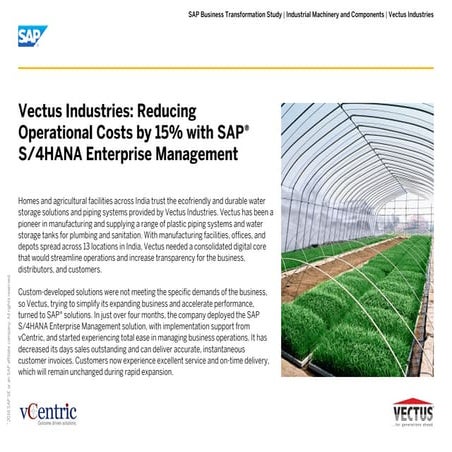 SAP S/4HANA Enterprise Management: Vectus Industries 