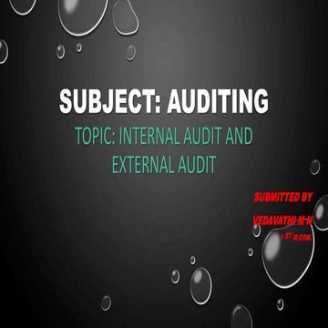 Internal and external audit 