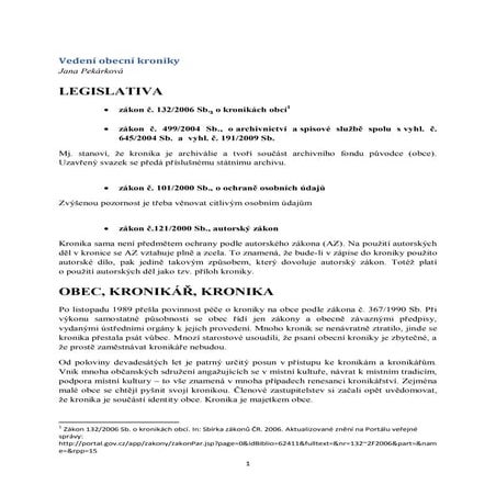 Vedení obecní kroniky