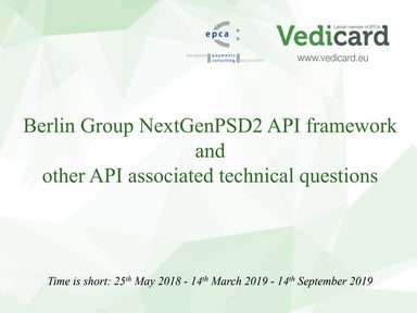 Berlin Group aktualitātes un citi API tehniskie jautājumi