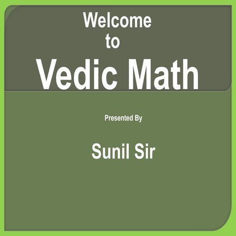 Vedic math