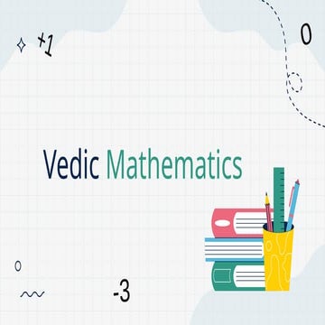 Vedic Mathematics Demo for the Studentss