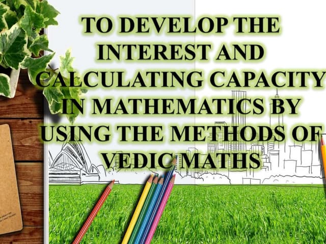 PPT on Vedic maths
