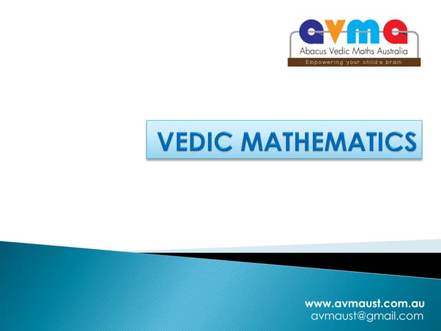 The Magic Of Vedic Maths