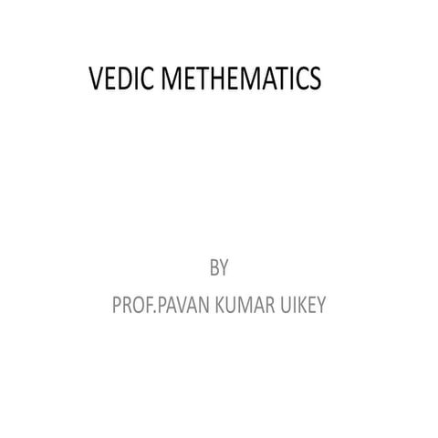 Vedic maths