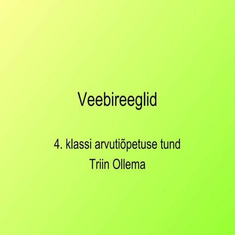 Veebireeglid