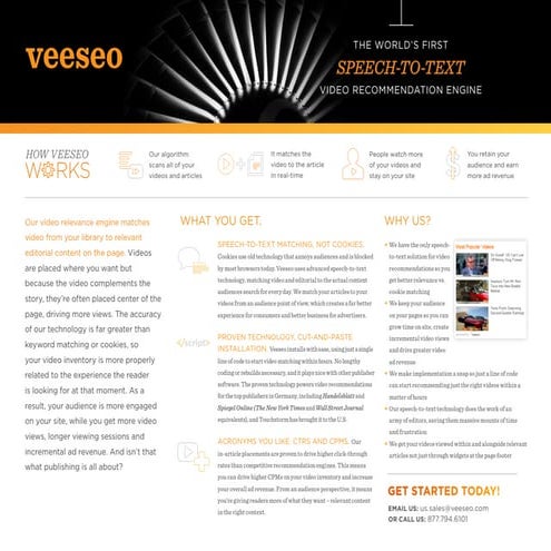 Veeseo One Sheet