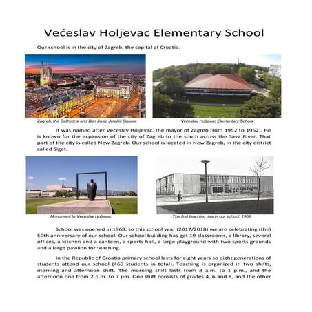 Većeslav holjevac primary school
