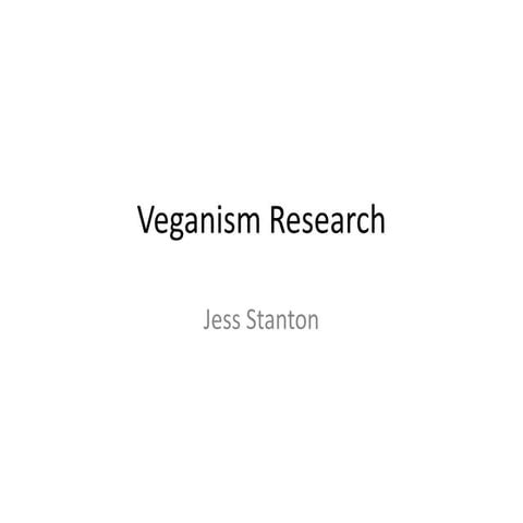 Veganism Research