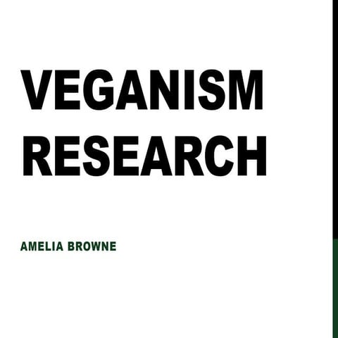 Veganism research