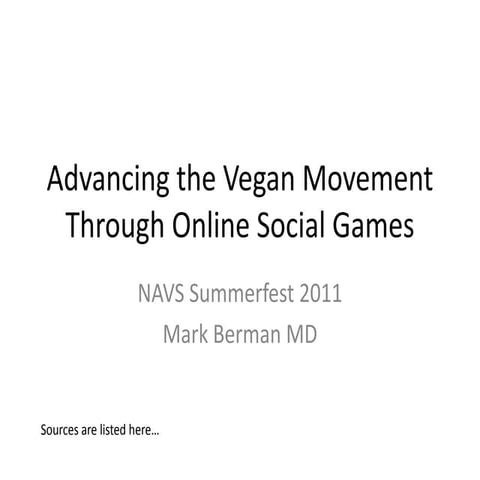 Vegan Social Gaming Talk