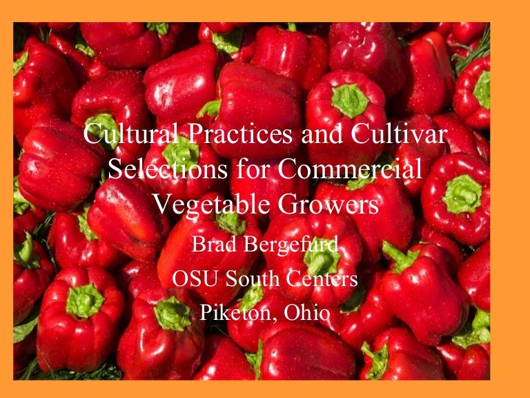 Vegetable Cultural Practices And Variety Selection