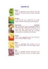 Vegetable Cuts Chart