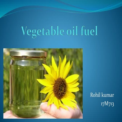 Vegetable oil fuel