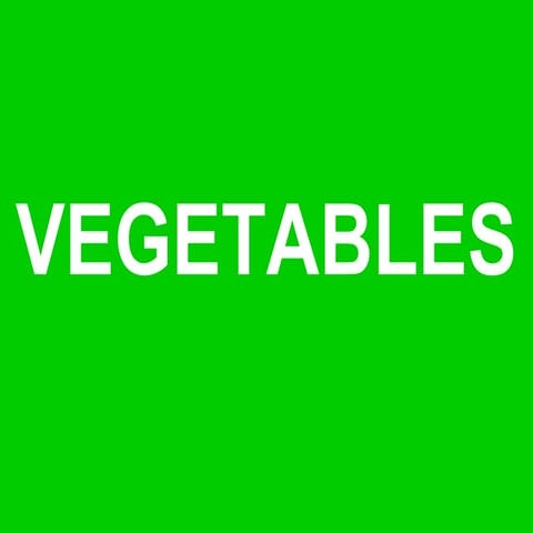 Vegetables flashcards