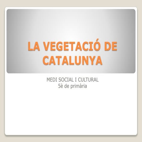 Vegetació de catalunya
