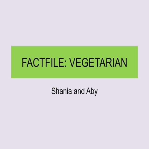 Vegetarian pro forma task 4