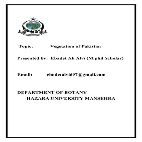 Vegetation of pakistan 