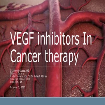 VEGF inhibitors In Cancer therapy