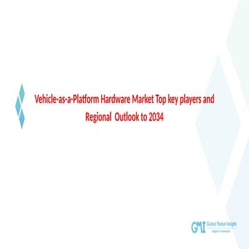 Vehicle-as-a-Platform Hardware Market Top key players and Regional  Outlook t...