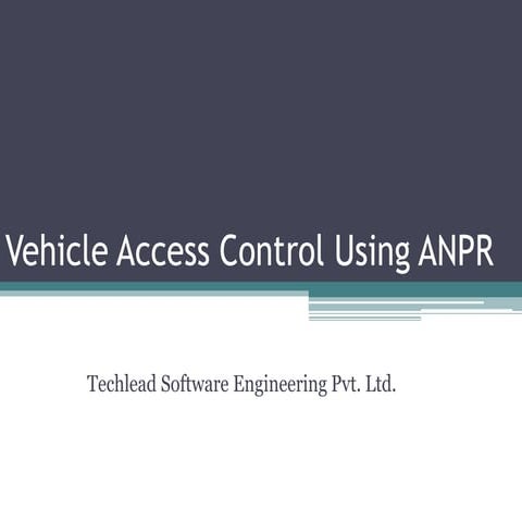 Vehicle access control using anpr