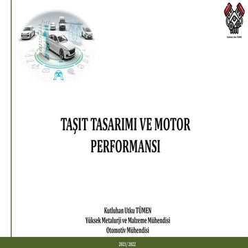 Vehicle Design and Engine Performance