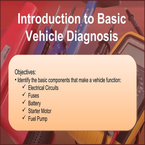 Introduction to Basic Vehicle Diagnosis