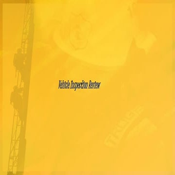 Vehicle inspection review