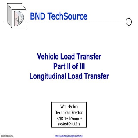Vehicle load transfer part II 2021