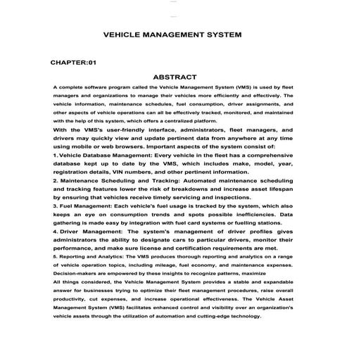 VEHICLE MANAGEMENT SYSTEM  CHAPTER:02erewrewrewrew
