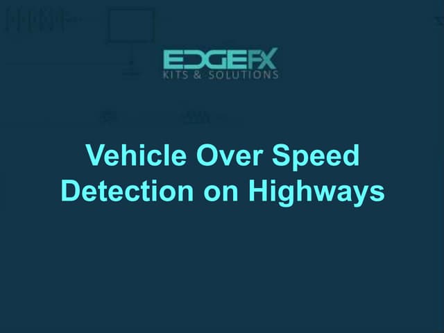 Vehicle Over Speed Detection on Highways