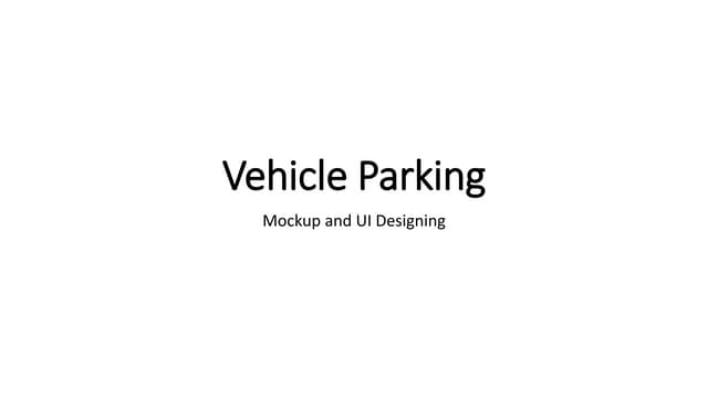 Vehicle parking