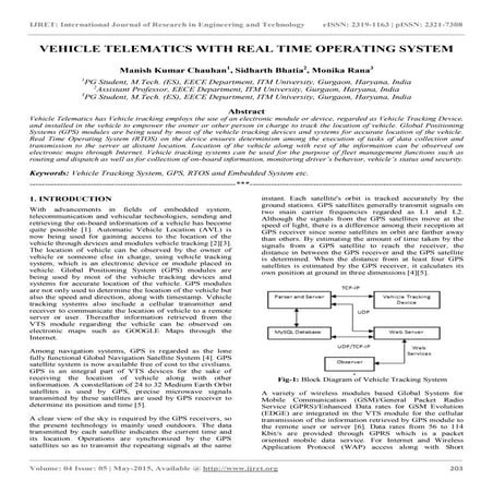Vehicle telematics with real time operating system