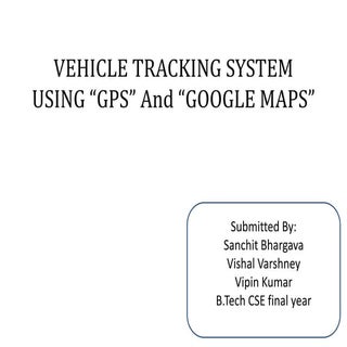 Vehicle tracking system using gps a...