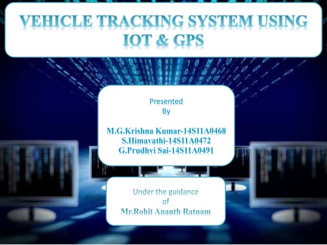 Vehicle tracking system using iot and gps