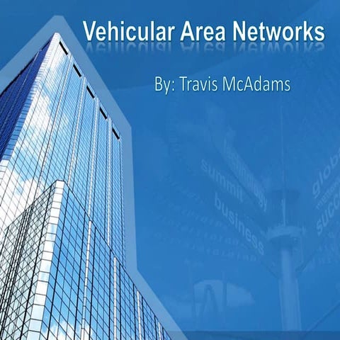 Vehicular Area Networks - McAdams