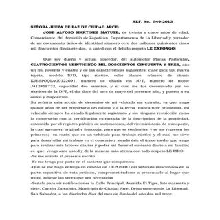 Vehiculo calidad de deposito