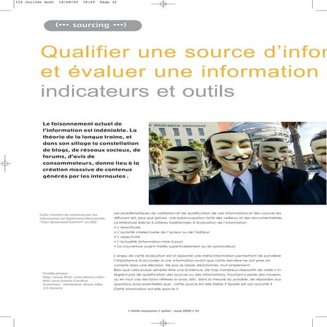 Veillemag F Martinet Qualifier Une Source D Information Septembre 2009