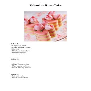 Velentine rose cake