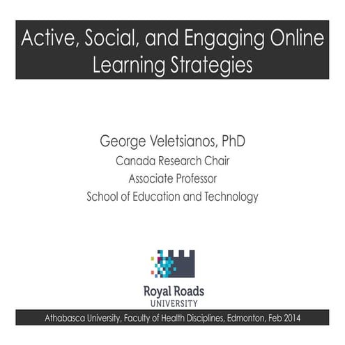 Active, Social, and Engaging Online Learning Strategies