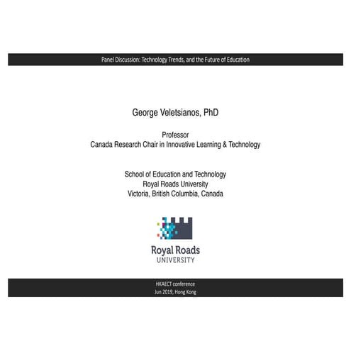 Panel Discussion: Technology Trends and the Future of Education