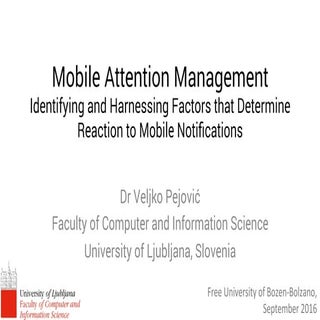 Mobile Attention Management Identif...