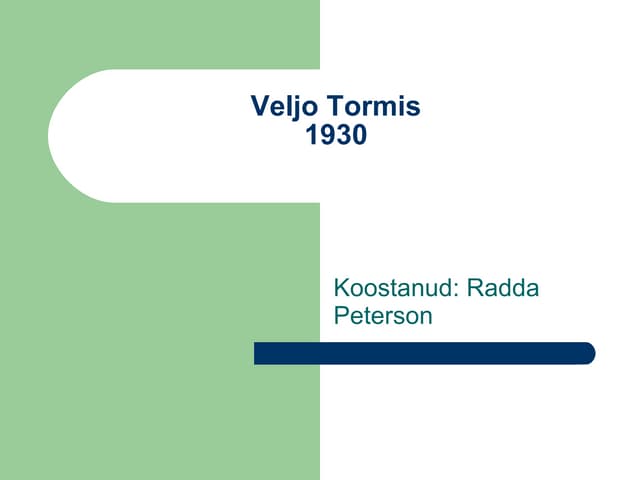 Veljo Tormis Ppt Veljo Tormis Ppt