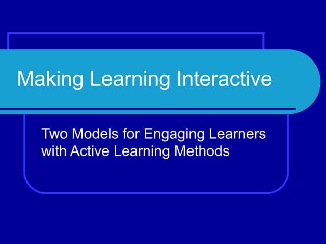 Vella's four i's of design overview with ji tt